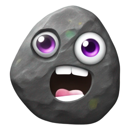 rock with plastic googly eyes sticker