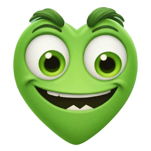 Mike Wazowski in the shape of a heart sticker