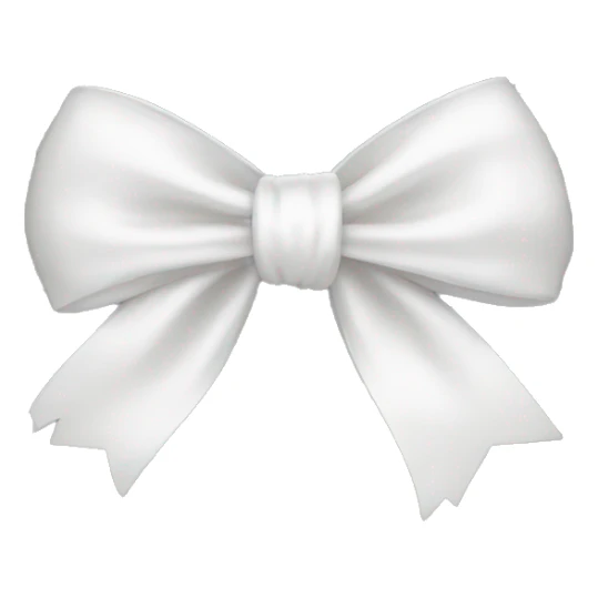 white satin bow sticker