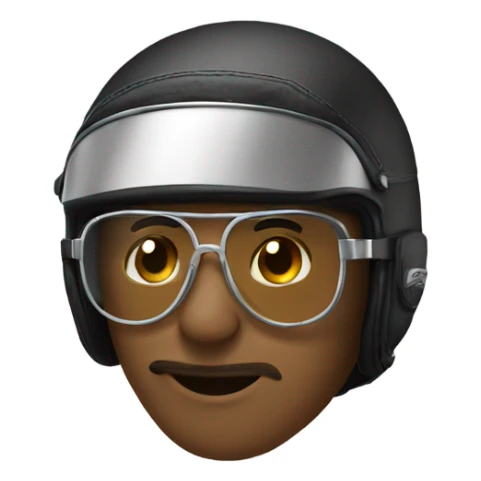 Mono con lentes en moto sticker