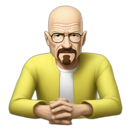 Walter White watching Netflix on television sticker