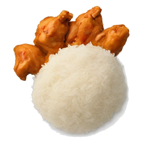 plate of rice and butter chicken  sticker
