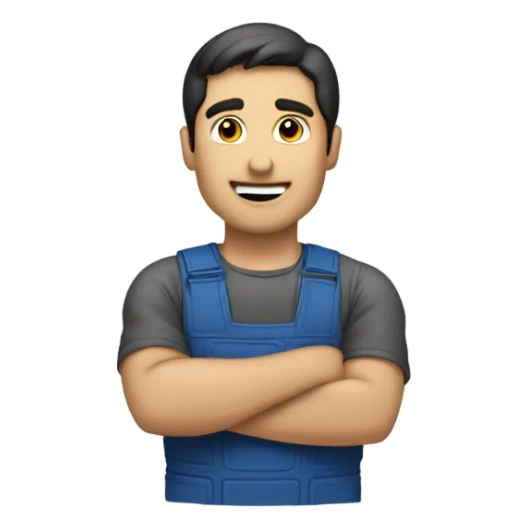 Dark haired man building an above ground po sticker