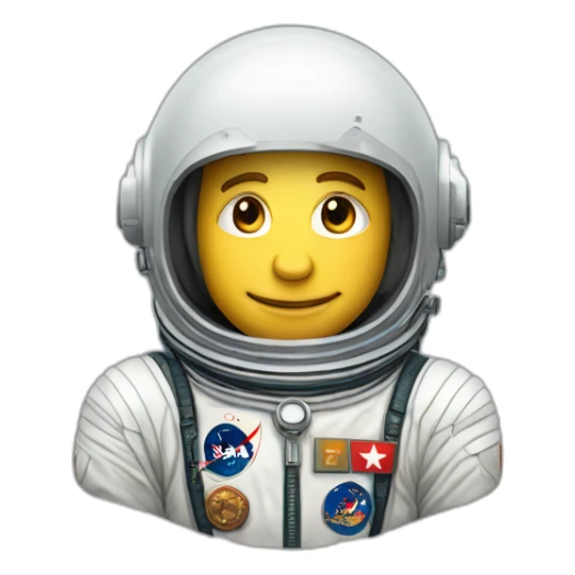 yuri gagarin with cosmonaut helmet sticker