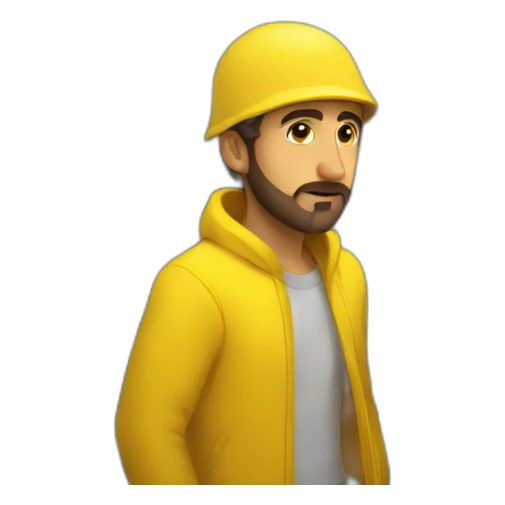 Armenian men in yellow clothing in public trasnport sticker