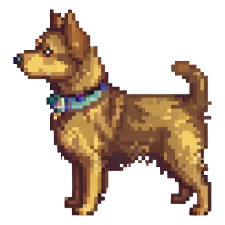 Toto the dog from Wizard of Oz, highly pixelated, side view sticker