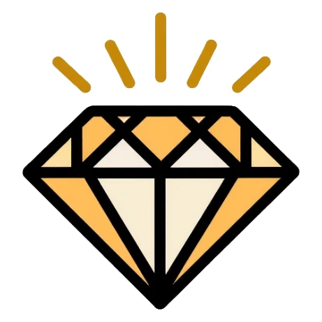 luxury jewelry company logo with diamond and gold elements sticker