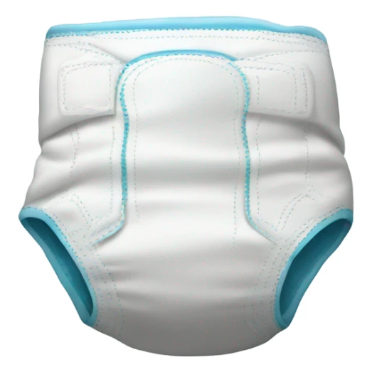 Plastic backed medical diaper used on underwear sticker