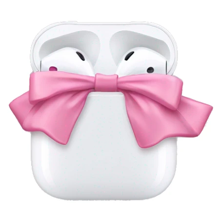 apple air pods with pink bow sticker