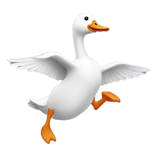 goose running holding knife in be sticker