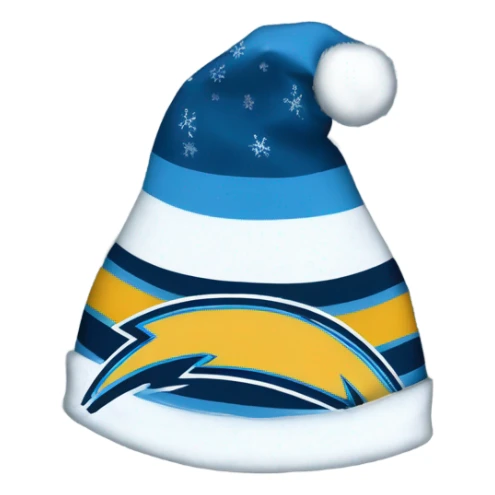 San Diego chargers Christmas hat sticker