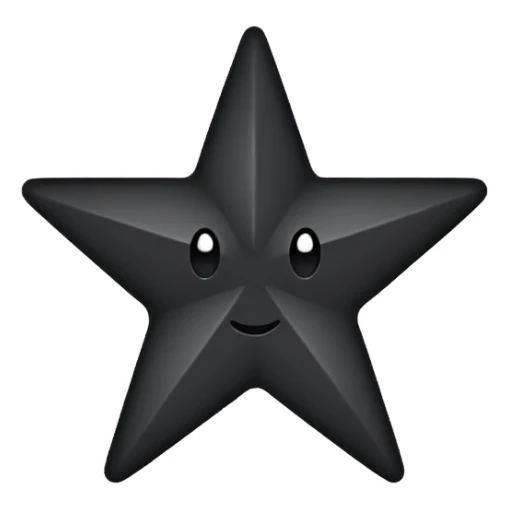★☆ - this shows full star and empty star only with outline black inside empty but I want is first half black and second half empty sticker