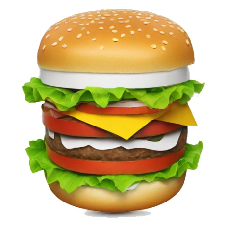 a burger made out of white paper sticker