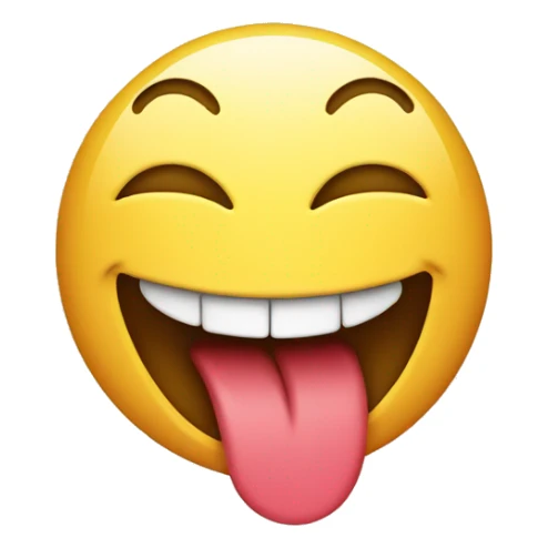Laughing emoji with lips sticker