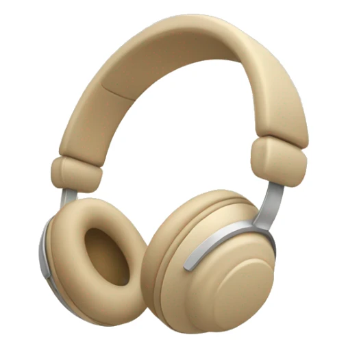 beige apple headphones with beige bows sticker