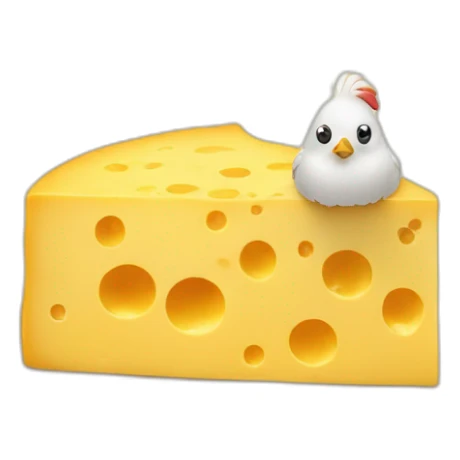 Cheese on top of a chicken sticker