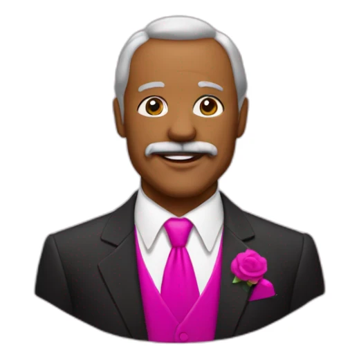 bill gaston wears TUXEDO in Fuchsia sticker