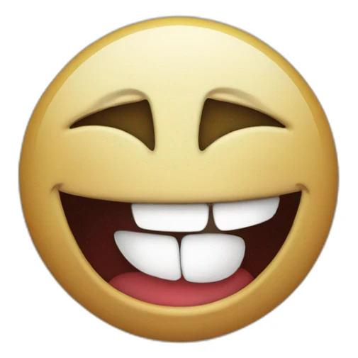 laughing smiley with frightning gaze sticker