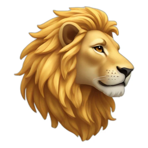 Create a majestic lion with a shimmering mane, set against a sunlit  sticker