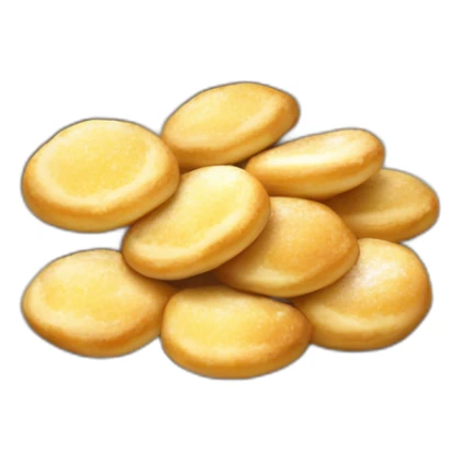 plate of dutch poffertjes with butter sticker