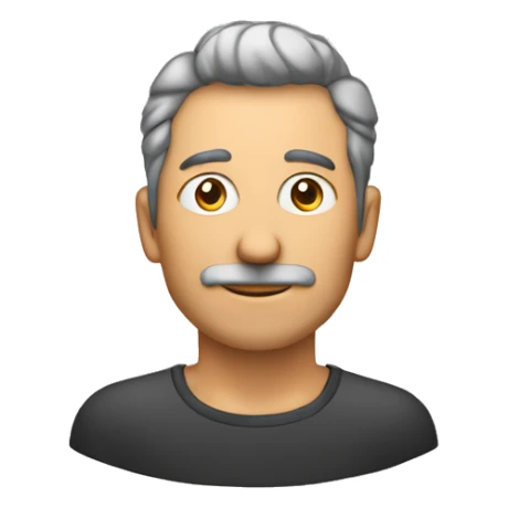 hombre de 50 años cabello cortO CON CANAS sticker