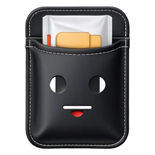 make an snus/nicotine pouce imoji of a black pouce  sticker