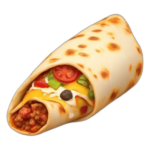 Burrito made of pizza sticker