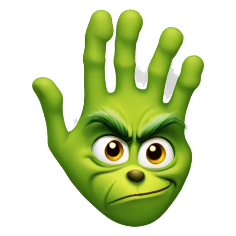 Hand of the Grinch sticker