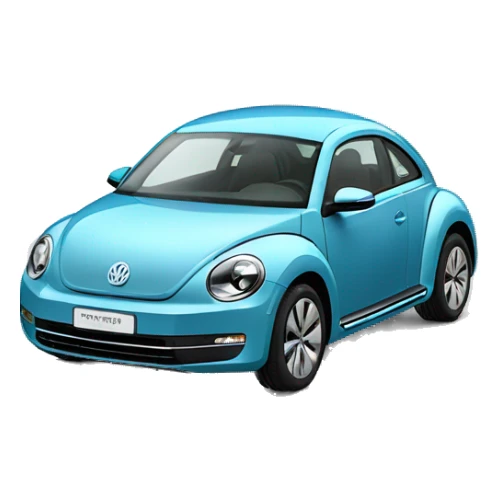 volkswagen new beetle with 2 frogs (woman, boy - children) sticker