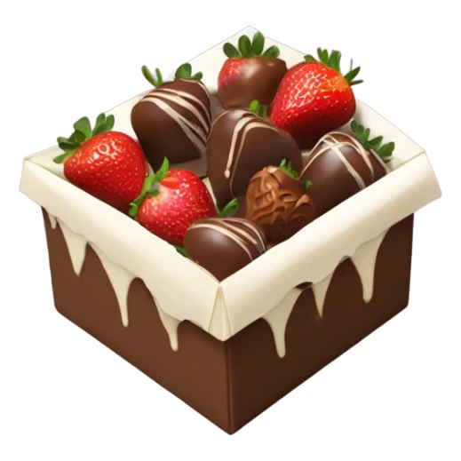 box of chocolate covered strawberries sticker