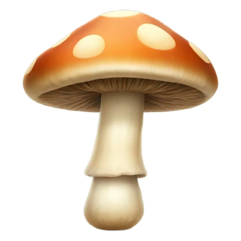 Mushroom with smiley face, legs and arms sticker