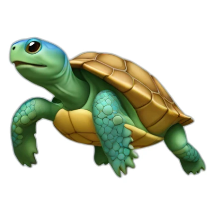 tortue bleu sticker