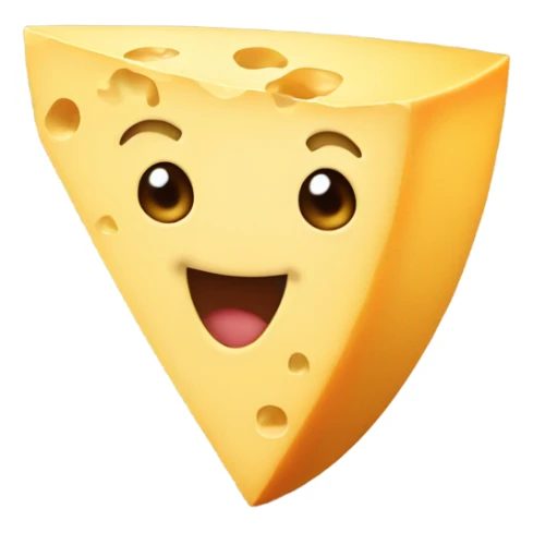 Wedge of cheese, smiling, in love, bashful, swoon sticker