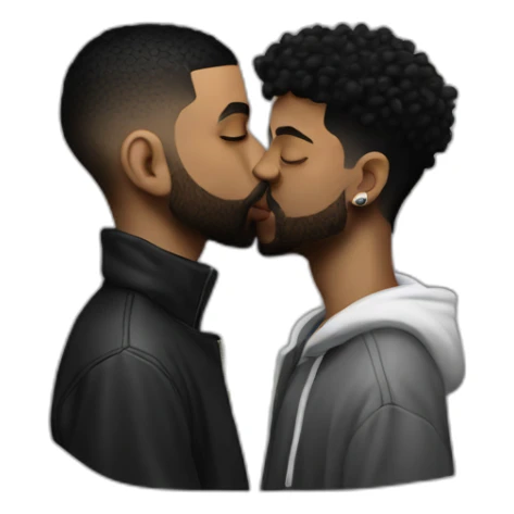 drake kissing 21 savage sticker
