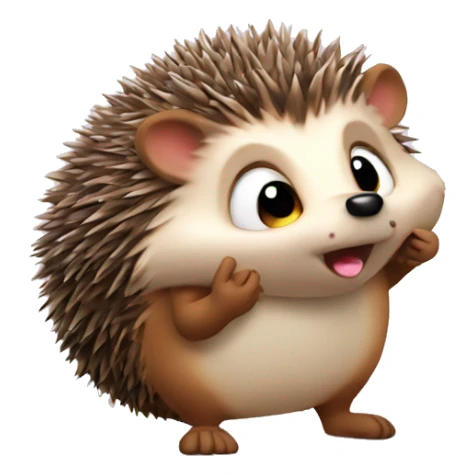 Hedgehog blowing kiss sticker