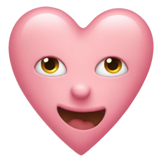 light pink heart sticker