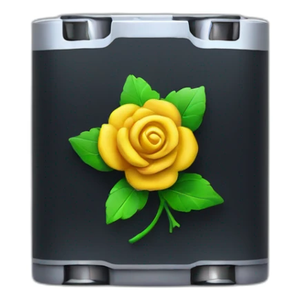 Energy battery with black rose  sticker