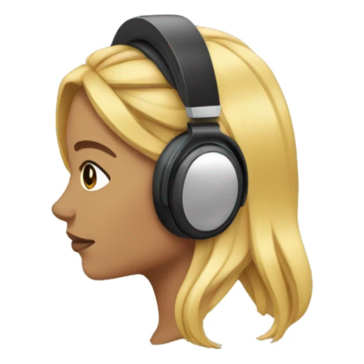 It girl headphones sticker
