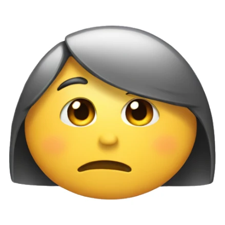 A shy emoji  sticker