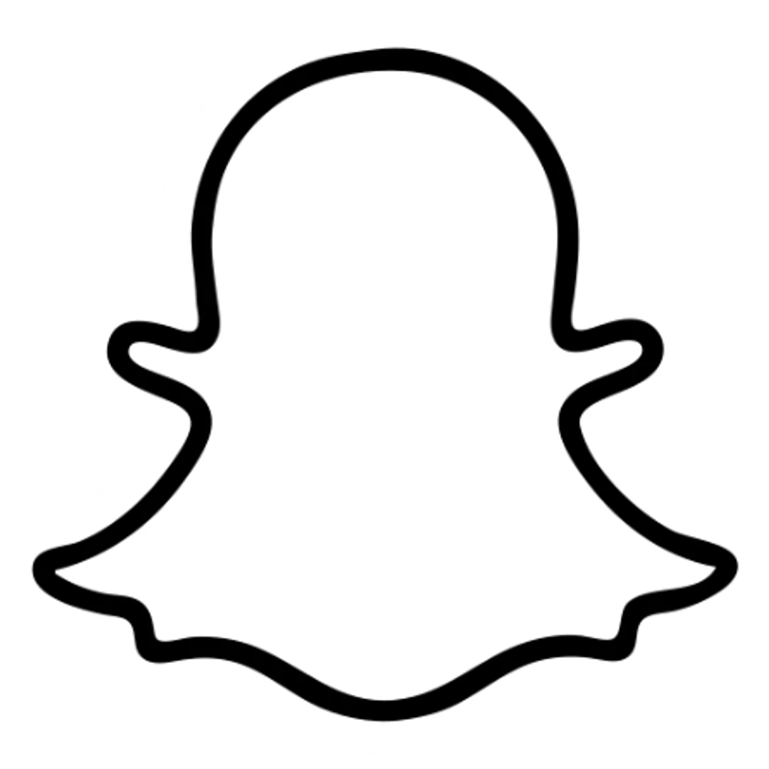 Snapchat ghost logo, simple social media icon sticker