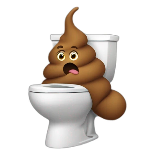 Poop in a toilet sticker