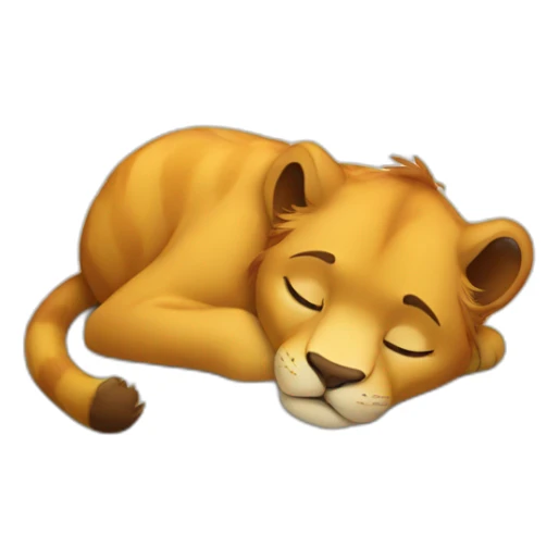 Simba sleep sticker