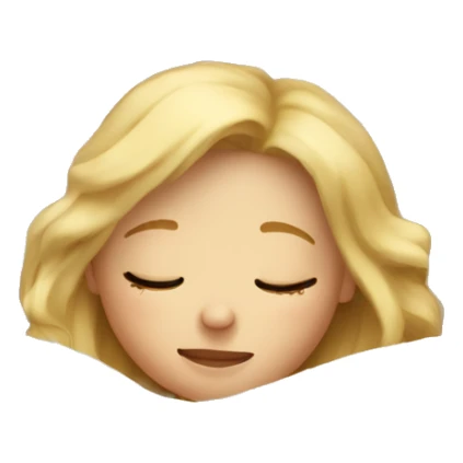 Blond girl sleeping in cozy bed sticker