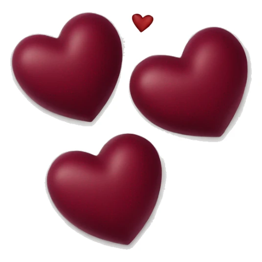burgundy heart with kisses sticker