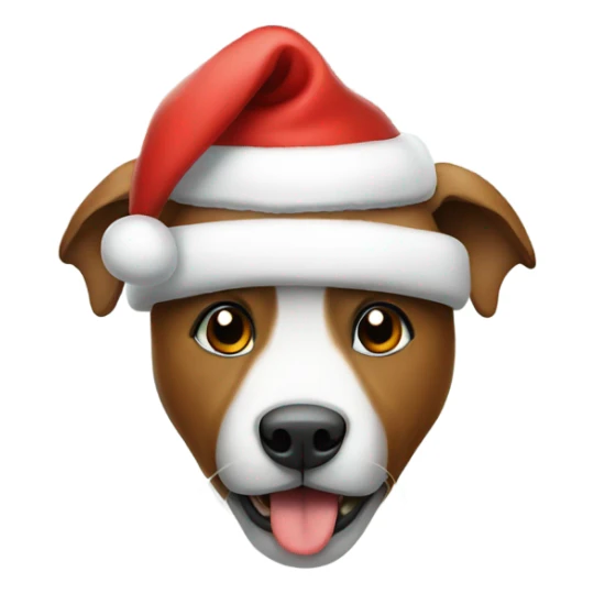 Animals wearing a Santa hat sticker