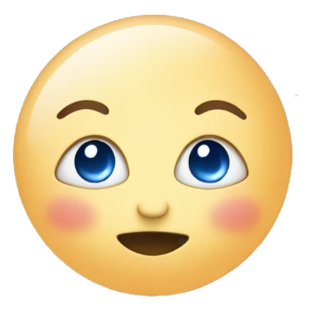 Moon astrology symbol with cute face sticker