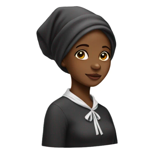 Black girl with bonnet  sticker