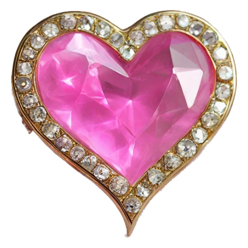 Sailor moon gemstone pink heart transformation brooch  sticker
