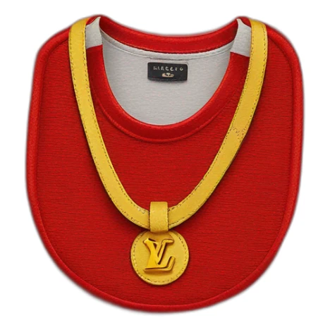 Louis Vuitton Cotton Pique T-Shirt with Embroidered LV Patch, Bright Red sticker