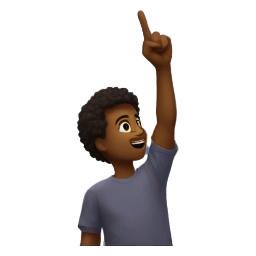 Me holding my index finger to the sky with fireworks going off behind me sticker